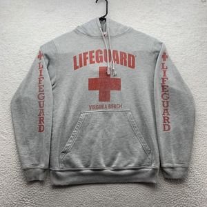 Virginia Beach‎ Official Lifeguard Hoodie Adult Small S Sweatshirt Large Graphic